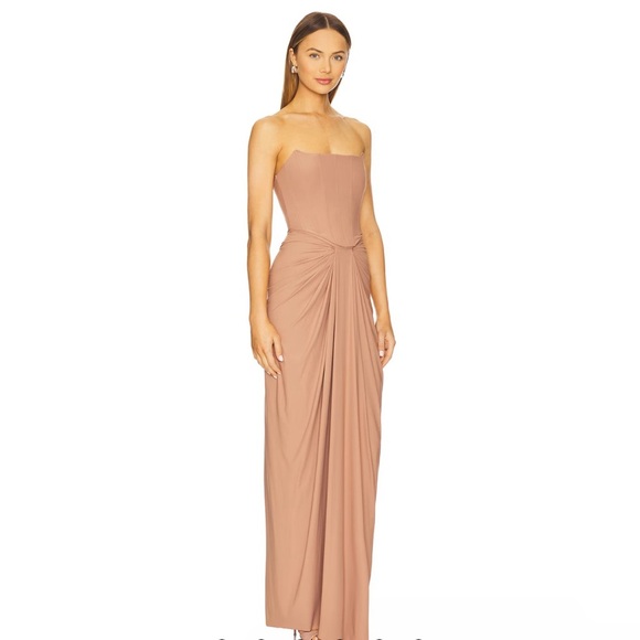 Deme by Gabriella x REVOLVE Pearl Gown in Brown - Picture 2 of 10
